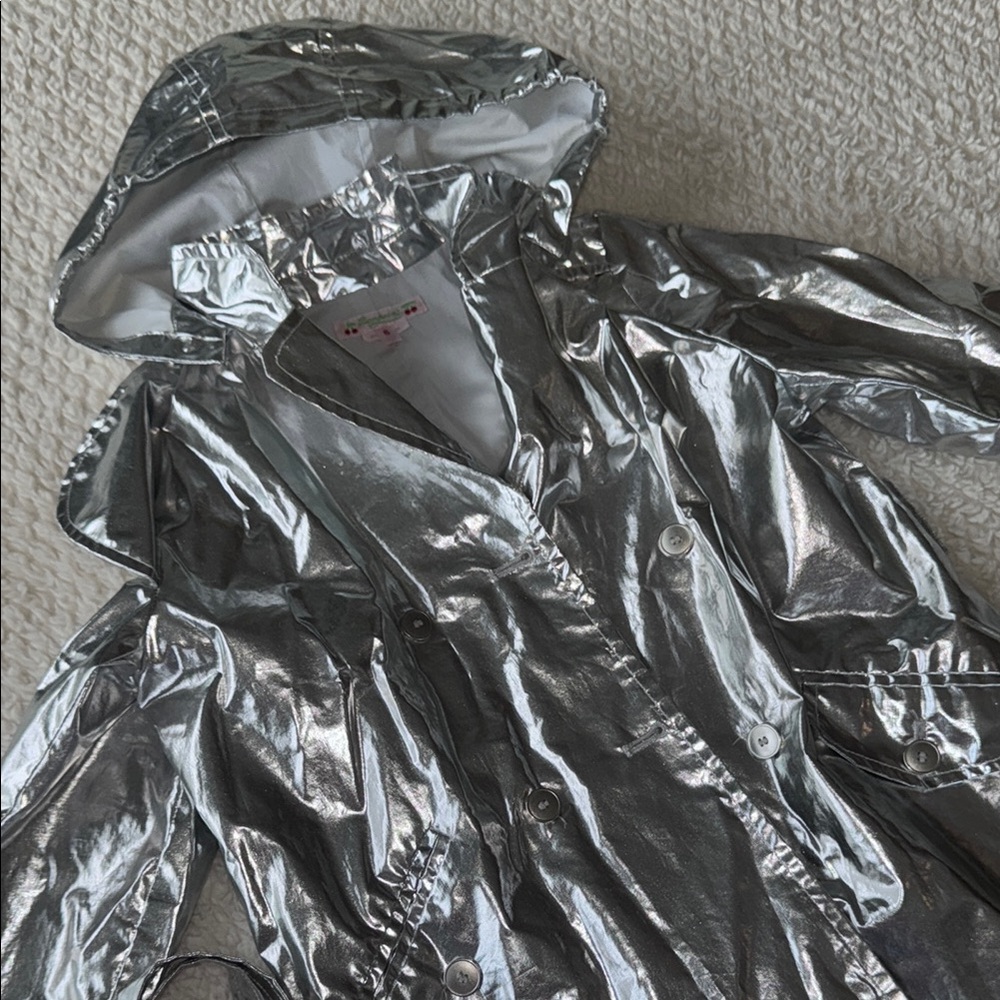 BONPOINT Shiny Silver Hooded Jacket